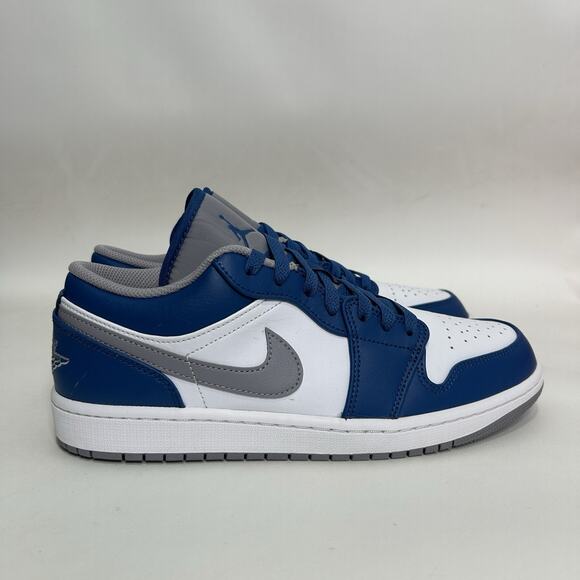 Nike Air Jordan 1 Retro Low “True Blue/Cement Grey” - Picture 4 of 8